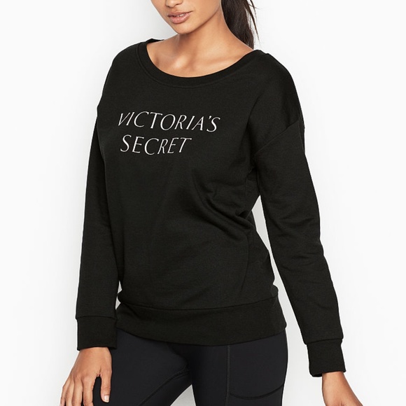 Victoria's Secret Tops - Victoria's Secret NWT Black Sweatshirt XS